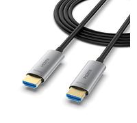 ATZEBE Fibre Optic HDMI Cable 30m,optical HDMI 2.0 18 Gbit/s,4K@60Hz HDR10 4:4:4 HDCP 2.2,3D,ARC,HEC,CEC,slim flexible fibre optic cable for long distances,ideal for gaming, home cinema, TV/Projector