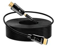 ATZEBE Fibre Optic HDMI Cable Detachable Pull-Through Ultra-Slim 4K 100ft
