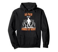 Au Pair by Day Zombie by Night Funny Halloween Creepy Nanny Pullover Hoodie