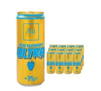 AU Vodka Blue Raspberry Caffeine Premixed Case | 12 Pack | 500ml Cans | 2x Celebration Spirits Beer Mats