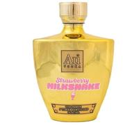 AU Vodka Golden Strawberry Milkshake Cream Liqueur 70cl (15% ABV) - Smooth Strawberry Flavoured Spirit Drink - Gold Bottle for Cocktails, Gifting & Celebrations
