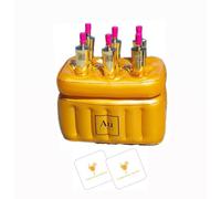 Au Vodka Inflatable Cooler Box | Premium Floating Drinks Holder for Bottles & Cans | Durable Gold Pool Beverage Chiller | 2x Celebration Spirits Beer Mats