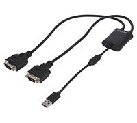 AU0031 Converter USB 2.0 D-Sub 9pin Male x2,USB A Male LOGILINK
