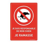 AUA SIGNALETIQUE 202089-AI-p-210x300 Pre-drilled Panel, Dog Manager Je Ramasse, 210x300 mm