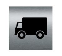 AUA SIGNALETIQUE - Plaque Alu Brossé Livraison - 130x130 mm