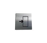 AUA SIGNALETIQUE - Plaque Alu Brossé Sortie - 130x130 mm