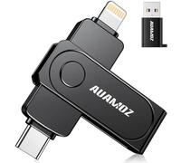 AUAMOZ 512GB Flash Drive Intended for iPhone, Memory Stick Storage Files Photos Videos Backup, Compatible with iPhone iPad Android PC, Plug and Play, No Application Required (Metal Gray)