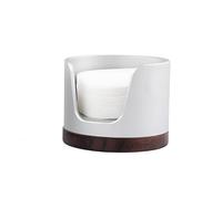 Auaozo Espresso Paper Filter Holder with Lid Compatible with 51mm/53mm/54mm/58mm Round Disposable Puck Screen Paper Filters (Silver)