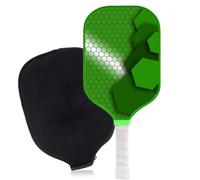 Auaozo Pickleball Paddles Set of 2, Lightweight USAPA Carbon Fiber Pickleball Set, Non-Slip Grip, 4 Outdoor Balls & Paddle Cover for Men Women Kids (Green Pickleball Paddles Set of 1)