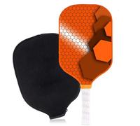 Auaozo Pickleball Paddles Set of 2, Lightweight USAPA Carbon Fiber Pickleball Set, Non-Slip Grip, 4 Outdoor Balls & Paddle Cover for Men Women Kids (Orange Pickleball Paddles Set of 1)