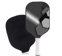 Auaozo Pickleball Paddles Set of 2, Lightweight USAPA T300 Carbon Fiberglass Pickleball Set, Non-Slip Grip, Indoor & Outdoor Balls & Carry Bag for Outdoor Men Women Kids (Grey)