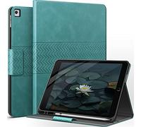 AUAUA Case for iPad 6th/5th Generation(9.7-Inch, 2018/2017 Model), iPad Pro 9.7, iPad Air 2/Air 1, with Pencil Holder, Auto Sleep/Wake, Vegan Leather (Green)