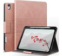 AUAUA Case for iPad Air 13 Inch (2025/2024) M3/M2, with Pencil Holder, Supports Pencil Pro/USB-C, Adjustable Angles, Auto Sleep/Wake (Pink)