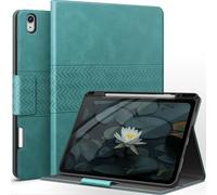 AUAUA Case for iPad Air 13 Inch (2025/2024) M3/M2, with Pencil Holder, Supports Pencil Pro/USB-C, Adjustable Angles, Auto Sleep/Wake (Green)