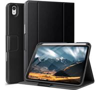 AUAUA Case for iPad Mini 7 (A17 Pro), iPad Mini 7th/6th Generation (2024/2021 8.3-inch), with Front Pocket Pencil Holder, Typing Angle Muti-Stand Magnetic Closure Auto Sleep/Wake (Black)