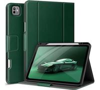 AUAUA Case for iPad Pro 13 Inch (M5/M4) 2025/2024, with Pencil Holder and Pocket, Multiple Viewing Angles, Magnetic Closure, Auto Sleep/Wake (Green)