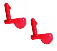 Auaurly 2PCS Trailer Hitch Pin SPST0397R, Red Coupling Hitch Pin Replacement Compatible with Peg Perego John Deere Style Farm Power Pull Turf Tractor Loader
