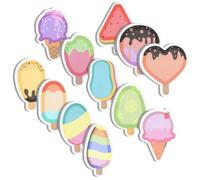 AUAUY 12 Pack Ice Cream Sticky Notes Set, 360 Sheets Cute Post-it Notes