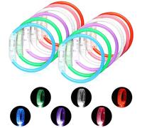 AUAUY 12PCS Glow In The Dark LED Bracelets, LED Bracelets Set, Party Supplies Favors, Flashing Light Up Bracelet Toys Supplies for Thanksgiving, Christmas, Birthday, Glow Accessory for Kids and Adults