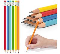 AUAUY 12Pcs HB Pencil Non-Slip, Multicolor Kids Writing Drawing Graphite Pencils with Eraser, HB Wooden Black Lead Pencils for Children Student Adults School Office Wedding Party(Pantone Color)