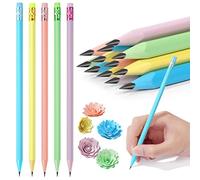AUAUY 12Pcs HB Pencil Non-Slip, Multicolor Kids Writing Drawing Graphite Pencils with Eraser, HB Wooden Black Lead Pencils for Children Student Adults School Office Wedding Party(Macarons)