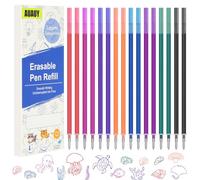 AUAUY 16 Pack Erasable Pen Refills, 8 Colors, Compatible with Legami Pens, 0.7mm Stainless Steel Point Smooth Writing Easy Wipe Suitable for Schools, Homes, Offices