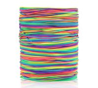 AUAUY 1mm x 100m Rainbow Elastic Cord - Durable Elastic for Bracelet Making, Stretchy String for Bracelets, DIY Jewelry Making, Crafts, Decorations