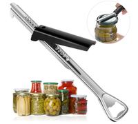 AUAUY 1PCS Effortless Jar Opener for Arthritic Hands, Adjustable Jar Opener for Weak Hands, Non-Slip Bottle Opener, Manual Can Lid Opener, Multifunctional Jar Openers for The Elderly (Black)