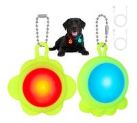 AUAUY 2-Pack Dog Lights for Night Walking, 4 Modes USB Rechargeable Light Up Dog Collar Light, LED Flashing Lights for Night Walking Running Camping Cycling School Bag (Green)