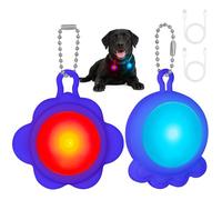 AUAUY 2-Pack Dog Lights for Night Walking, 4 Modes USB Rechargeable Light Up Dog Collar Light, LED Flashing Lights for Night Walking Running Camping Cycling School Bag (Blue)