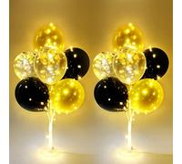 AUAUY 2 Pcs Balloon Stand for Table Set, Light Up Table Balloon Stand
