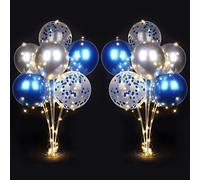 AUAUY 2 Pcs Balloon Stand for Table Set, Light Up Table Balloon Stand
