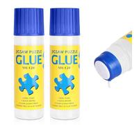 AUAUY 2 x 120ML Jigsaw Puzzle Glue Clear for Adults and Children, PVA Quick Dry, Non-Toxic, Water-Soluble, Anti-Moisture, Puzzle Preserver Sealer for 2000 Pieces Puzzles