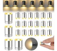 AUAUY 22pcs Mini LED Lights, Mini LED Battery Operated Small Lights for Crafts, for Paper Lantern, Doll House Decoration, Party Decoration, Warm White