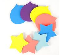 AUAUY 240 Sheets Bright Sticky Notes, Star & Bubble Colourful Notepads