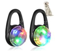 AUAUY 2PCS LED Dog Collar with 3 Light Modes, Safety Light for Night Walking-Running, Green