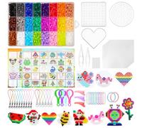 AUAUY 4300pcs Fuse Beads Kit, 24 Colors 5mm Iron Beads Set for Decoration
