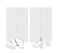 AUAUY 48 PCS Makeup Sponge Wedge Shaped Sponges, Mini Applicator Wedges, Non-Latex Cosmetic Wedges Beauty Makeup Sponges, for Foundation Liquid Cream, Nail Art Blending, Face Painting-White