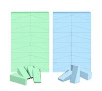 AUAUY 48 PCS Makeup Sponge Wedge Shaped Sponges, Mini Applicator Wedges, Non-Latex Cosmetic Wedges Beauty Makeup Sponges, for Foundation Liquid Cream, Nail Art Blending, Face Painting-Blue+Green