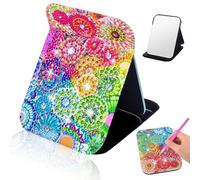 AUAUY 5D Diamond Art Painting Compact Mirror, Mandala Craft for Women Girls