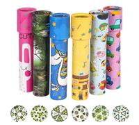 AUAUY 6 PCS Large Kaleidoscope Toy, Vintage Classic Kaleidoscopes Educational Toys for New Year Christmas Stock Stuffers Bag Fillers Birthday Party School Classroom Prizes(Random Color)