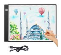 AUAUY A3 LED Light Pad for Diamond Painting, Stepless Adjustable Brightness Light Box Drawing Board, Diamond Drawing Art Light Board,Stepless Dimmable Brightness Tracing Light Pad, USB Powered