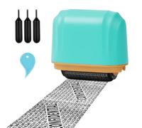 AUAUY Address Blocker Roller Stamp with 3 Refills, Identity Theft Protection Roller Stamp, Data Defender, 35mm Wide Personal Data Security Data Roller Stamps for Hiding Sensitive Information - Blue