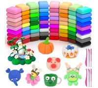 AUAUY Air Dry Clay, 72Pcs Ultra Light Modeling Clay with 6 Sculpting Tools, DIY Creative Magic Clay, No-Toxic Modeling Clay & Dough, Arts and Crafts Kits for Boys Girls, Best Gifts for Kids