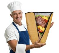 AUAUY BBQ Blanket for Resting Meat, 18 in Reusable Barbecue Bags with Wide Mouth, BBQ Accessories for Keep Meat Warm, Portable Barbecue Bag with Handle for Picnic Camping Grilling Turkey Beef Brisket
