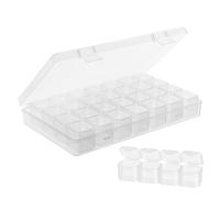 AUAUY Bead Organizer Box, 8Pcs Clear Plastic Storage Containers for Beads
