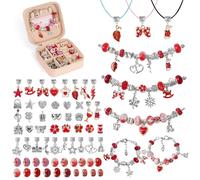 AUAUY Charm Bracelet Making Kit for Girls, 66pcs Gifts for Girls Bracelet Making Kit with Box, Jewellery Making Kit for Girls, Arts and Crafts for Kids Stocking Fillers for Girls Toys Age 5 6 7 8 9 10