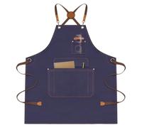 AUAUY Chef Apron with Pockets, Apron for Men Ladies Cooking | Kitchen Aprons for Baking Catering Beauty BBQ Painting