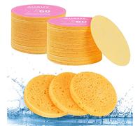 AUAUY Compressed Facial Sponges, 60 Count for Daily Facial Cleansing