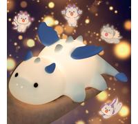 AUAUY Dragon Night Light, Cute Animal Silicone Dragon Nightlights, Blue
